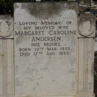 ANDERSEN Margaret Caroline nee MOORE 1853-1935