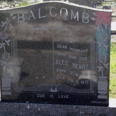 BALCOMB Alec Henry 1901-1971