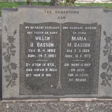BASSON Willem D. 1882-1967 &amp; Maria M. 1909-1972