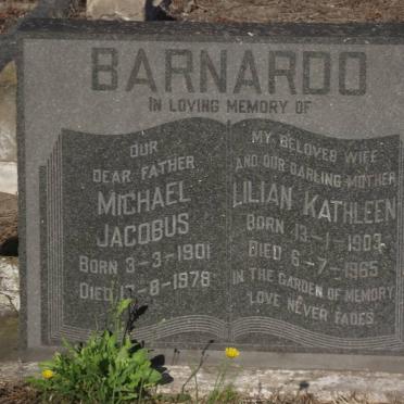 BARNARDO Michael Jacobus 1901-1978 &amp; Lilian Kathleen 1903-1965