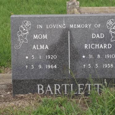 BARTLETT Richard 1910-1958 &amp; Alma 1920-1964