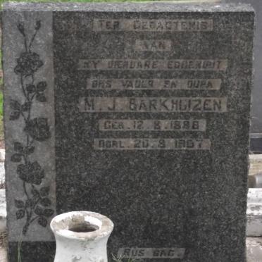 BARKHUIZEN M.J. 1888-1967