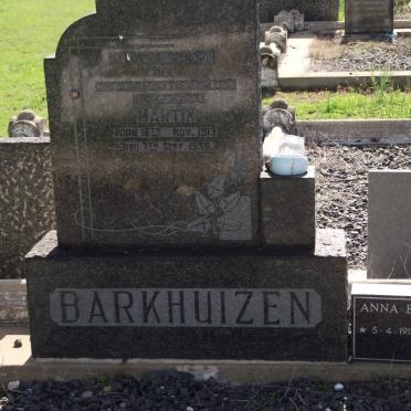 BARKHUIZEN Martin 1913-1958 &amp; Anna Elizabeth 1917-2002 