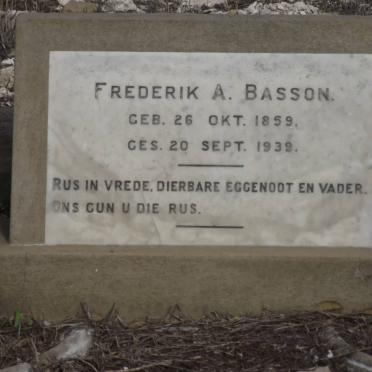 BASSON Frederik A. 1859-1939