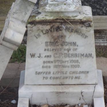 BERRIMAN Eric John 1908-1909