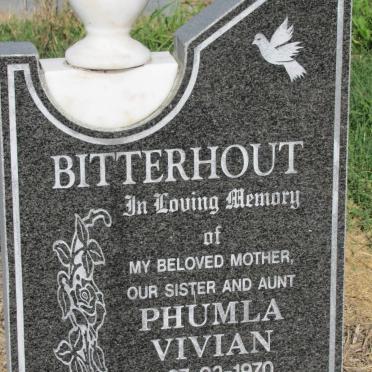 BITTERHOUT Phumla Vivian 1970-2005
