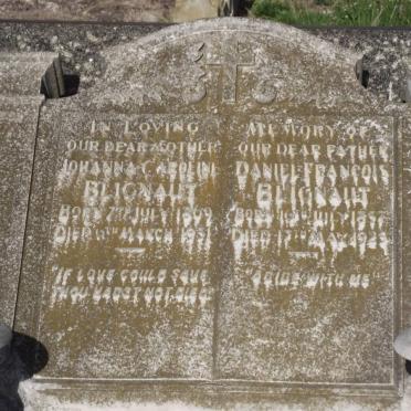 BLIGNAUT Danie Francois 1857-1925 &amp; Johanna Caroline 1869-1931