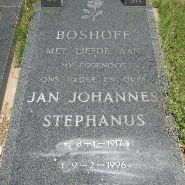 BOSHOFF Jan Johannes Stephanus 1917-1996