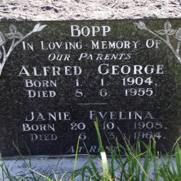 BOPP Alfred George 1904-1955 &amp; Janie Evelina 1908-1964