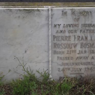 BOSMAN Pierre Francious Rossouw 1881-1949
