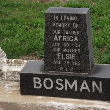 BOSMAN Africa &amp; Elsie