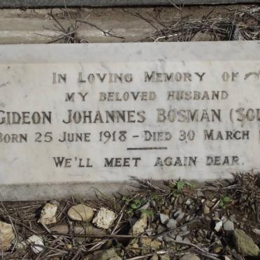 BOSMAN Gideon Johannes 1918-1944
