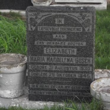 BOSCH Elizabeth Maria Magdelena 1930-1945