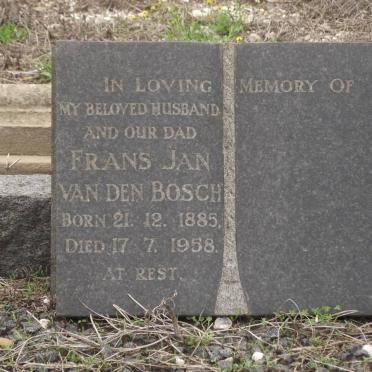 BOSCH Frans Jan, van den 1885-1958