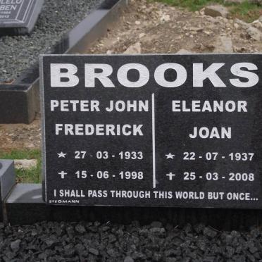 BROOKS Peter John Frederick 1933-1998 &amp; Eleanor Joan 1937-2008