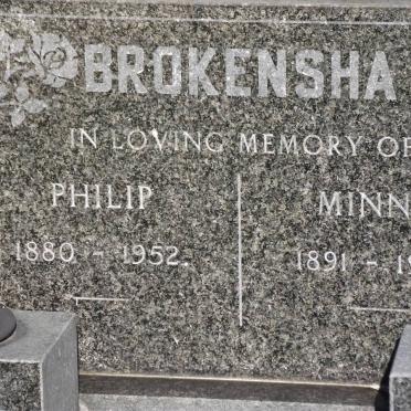 BROKENSHAW Philip 1880-1952 &amp; Minnie 1891-1959