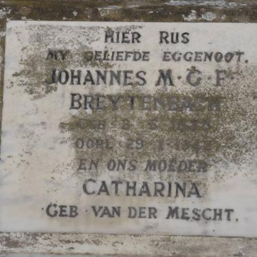 BREYTENBACH Johannes M.G.F. 1888-1945 &amp; Catharina VAN DER MESCHT