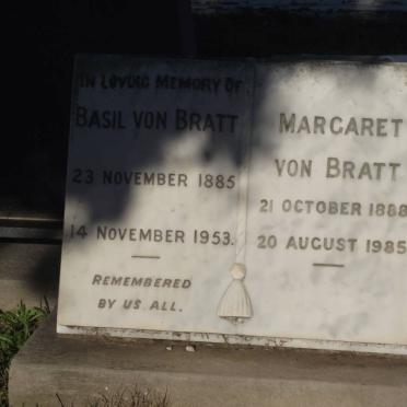 BRATT Basil, von 1885-1953 &amp; Margaret 1888-1985