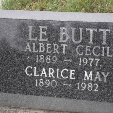 BUTT Albert Cecil, le 1889-1977 &amp; Clarice May 1890-1982