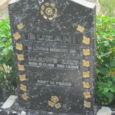 BUZANI Variwe Lily 1920-2008