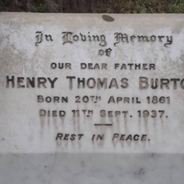 BURTON Henry Thomas 1861-1937