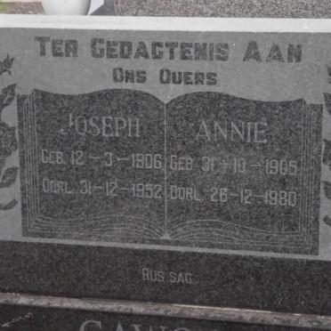 CAWOOD Joseph 1906-1952 &amp; Annie 1905-1980