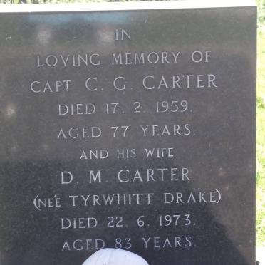 CARTER C.C. -1959 &amp; D.M. nee TYRWHITT DRAKE -1973