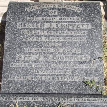 CHIPPETT Hester J. -1934 &amp; J.W. -1953