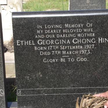 CHONG HING Ethel Georgina 1927-1973