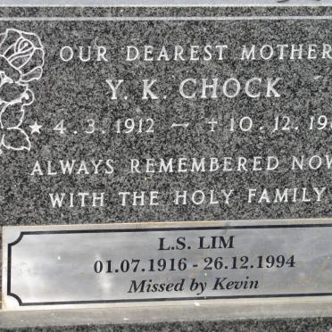 CHOCK Y.K. 1912-1984 :: LIM L.S. 1916-1994