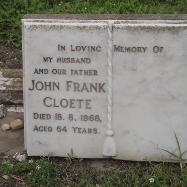 CLOETE John Frank -1968