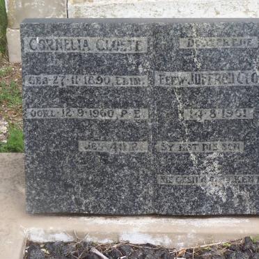 CLOETE Cornelia 1890-1960 :: CLOETE Juffrou  -1961