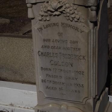 COLSON Charles Frederick 1922-1938