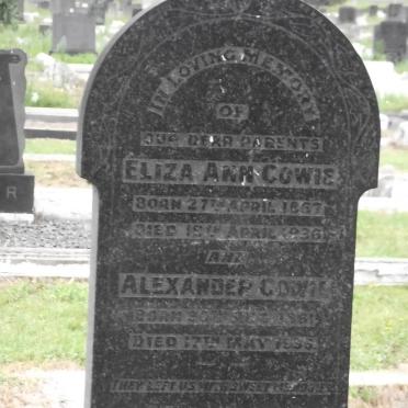 COWIE Alexander 1861-1956 &amp; Eliza Ann 1867-1936