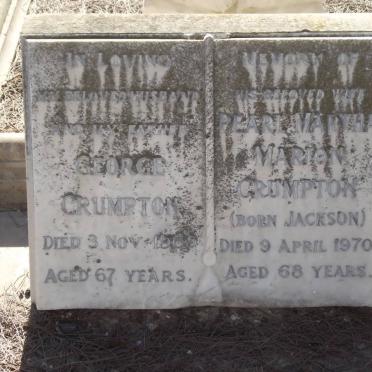 CRUMPTON George -1965 &amp; Pearl Martha Marion JACKSON -1970