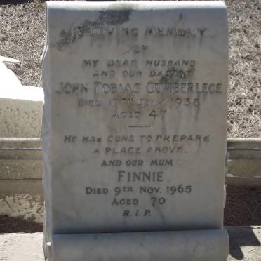CUMBERLEGE John Tobias -1938 &amp; Finnie -1965