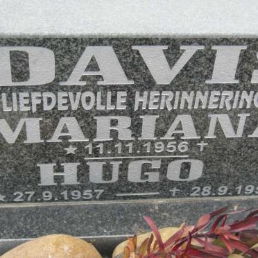 DAVIS Mariana 1956- :: DAVIS Hugo 1957-1957