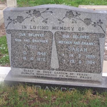 DAYCE Cyril 1948-1970 :: DAYCE Sarah 1895-1954