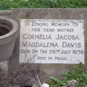 DAVIS Cornelia Jacoba Magdalena -1950