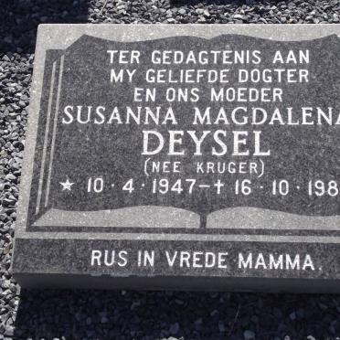 DEYSEL Susanna Magdalena nee KRUGER 1947-1983