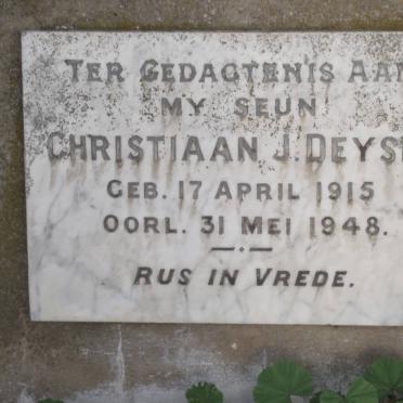 DEYSEL Christiaan J. 1915-1948