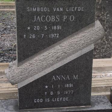 DEYSEL Jacobs P.O. 1891-1972 &amp; Anna M. 1891-1977