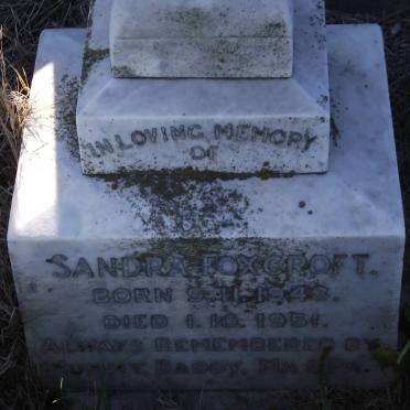 FOXCROFT Sandra 1943-1951