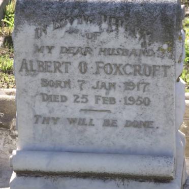FOXCROFT Albert O. 1917-1950