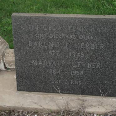 GERBER Barend J. 1877-1948 &amp; Martha E. 1884-1968
