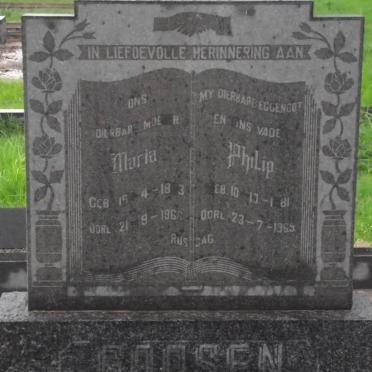 GOOSEN Philip 1881-1969 &amp; Maria 1883-1966