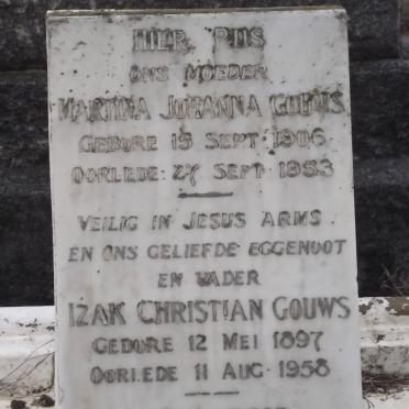GOUWS Izak Christian 1897-1958 &amp; Martina Johanna 1906-1953