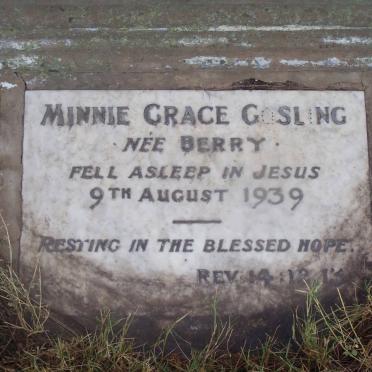 GOSLING Minnie Grace nee BERRY -1939