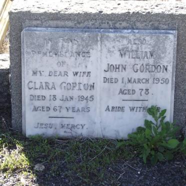 GORDON Clara -1945 &amp; William John -1950