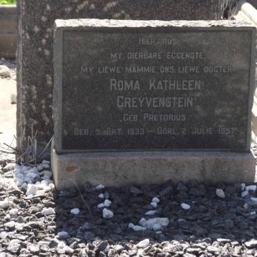 GREYVENSTEIN Roma Kathleen nee PRETORIUS 1933-1957